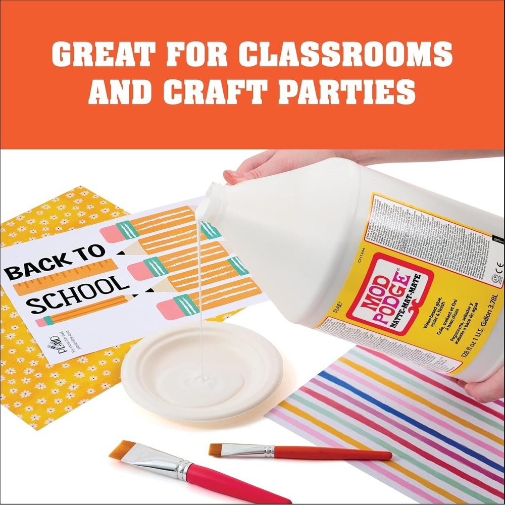 Versatile Matte Sealer & Glue, 128 oz - Quick-Drying Formula