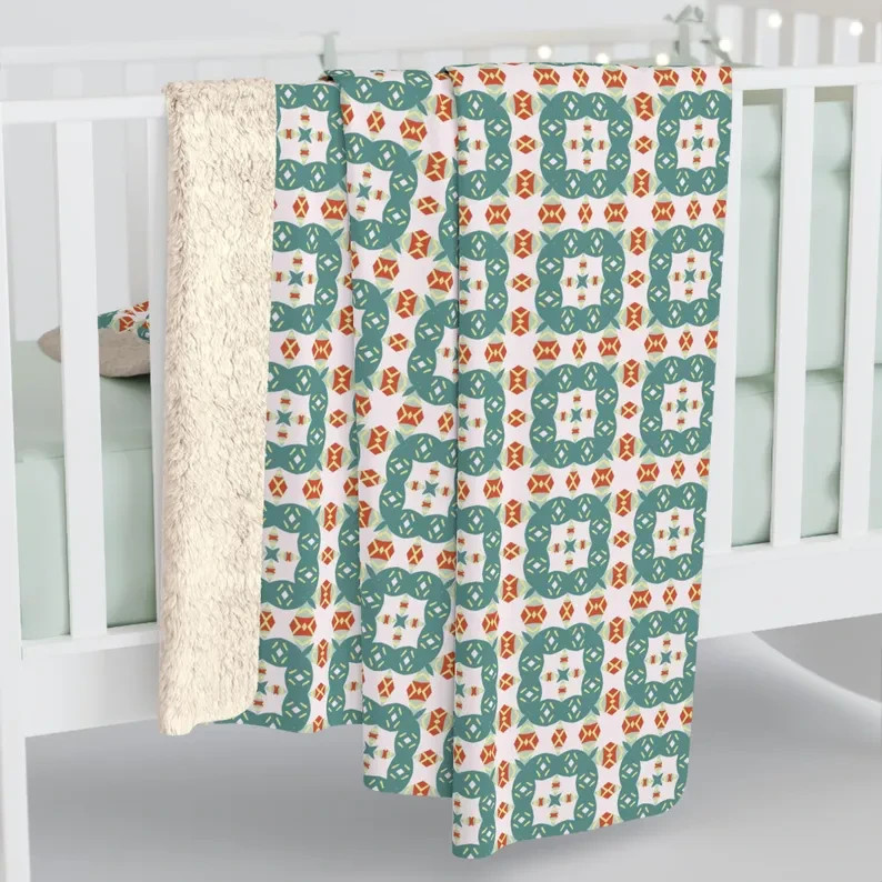 Charming Nordic Inspired Pattern Blanket Cozy Folk Style