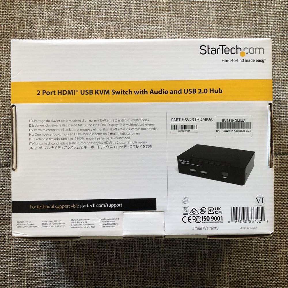 StarTech.com 2 Port DVI USB KVM Switch with Audio and USB 2.0 Hub - 2 Port