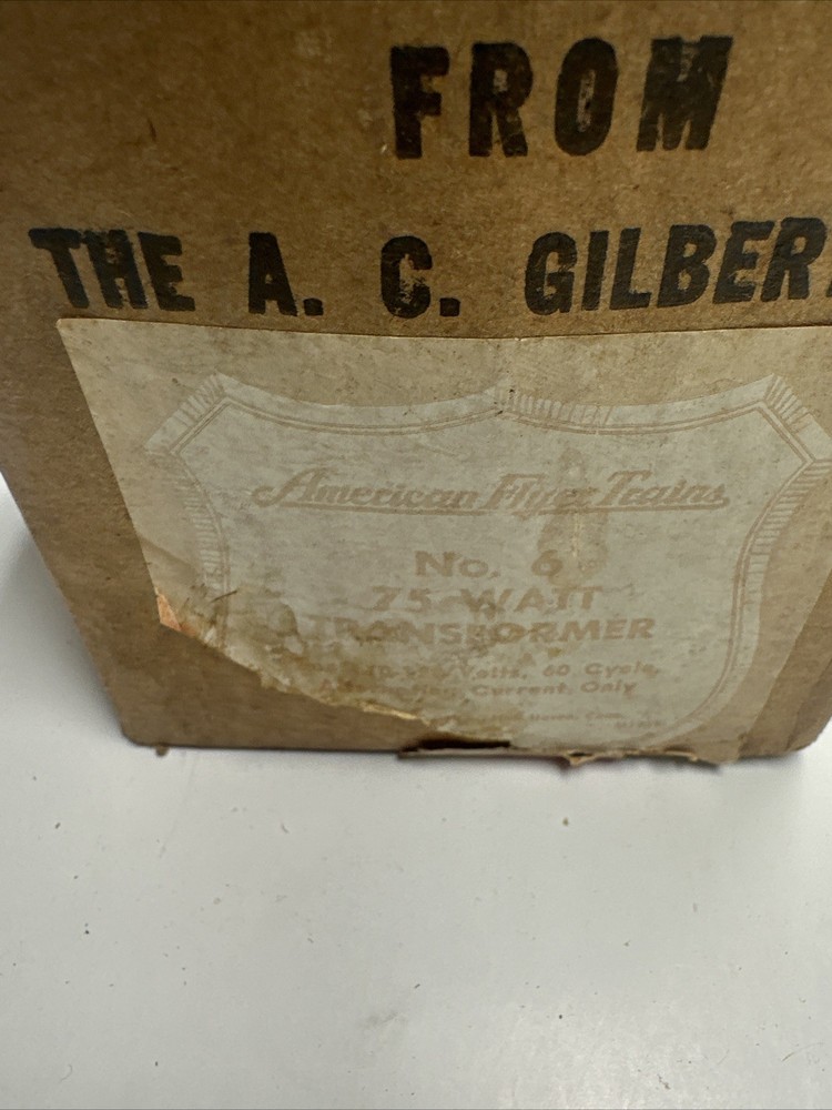 American Flyer No. 6 Transformer 75 Watts - With Original Box - Untested