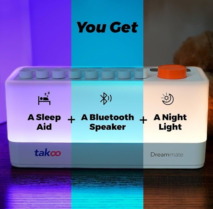 Takoo Dreammate Sleep Aid Bluetooth Speaker Night Light Multicolor