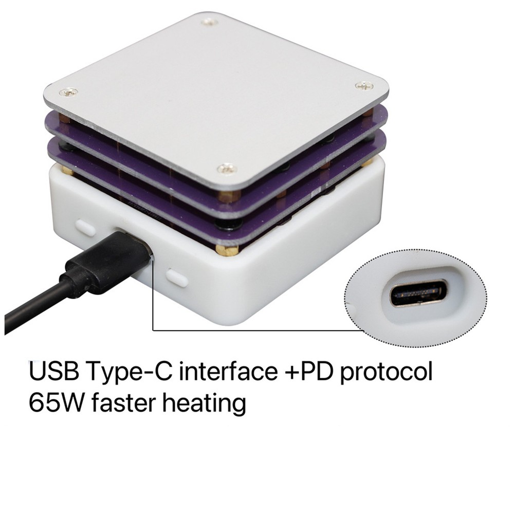 Mini Heating Station Efficient USB Type C Preheat Soldering For On-the-go Use