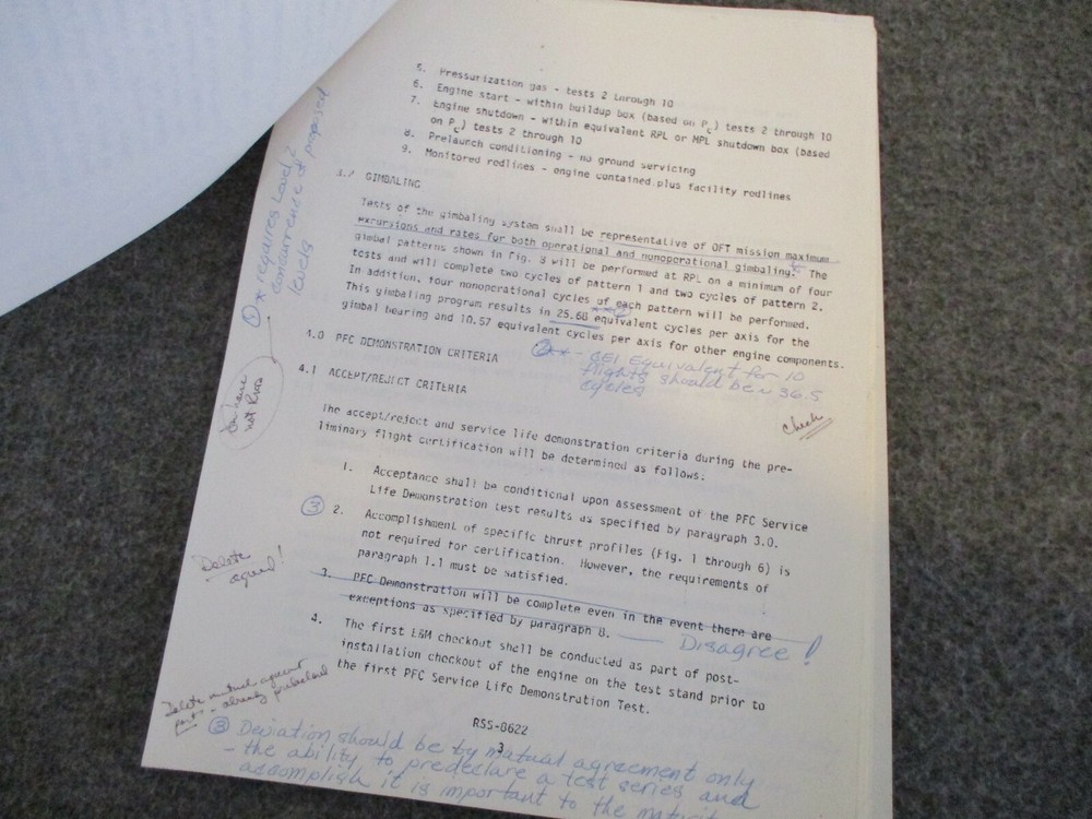 1978-80 NASA MSFC SPACE SHUTTLE PRELIMINARY FLIGHT CERTIFICATION INFO+AWARD CERT