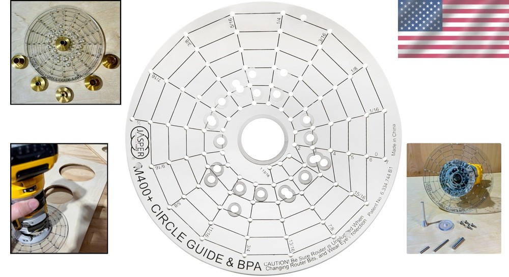 Jasper 400+ XL Universal Base Plate & Circular Cutting Guide for Precision Cuts