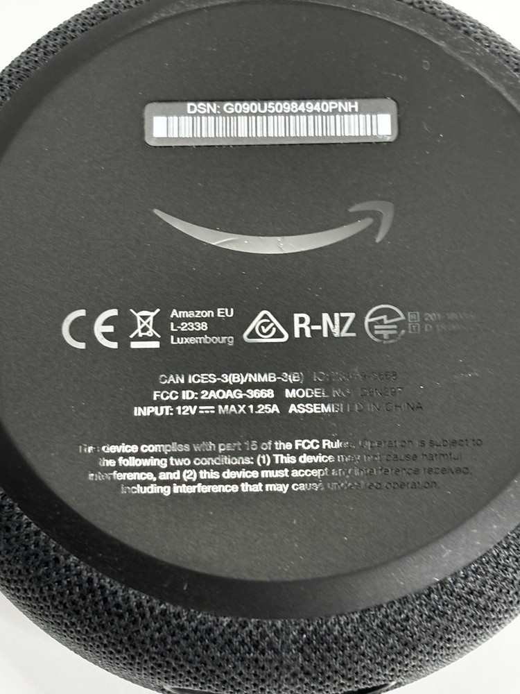 Amazon Alexa Echo Dot 3rd Generation D9N29T Smart Speaker Charcoal Tested Works