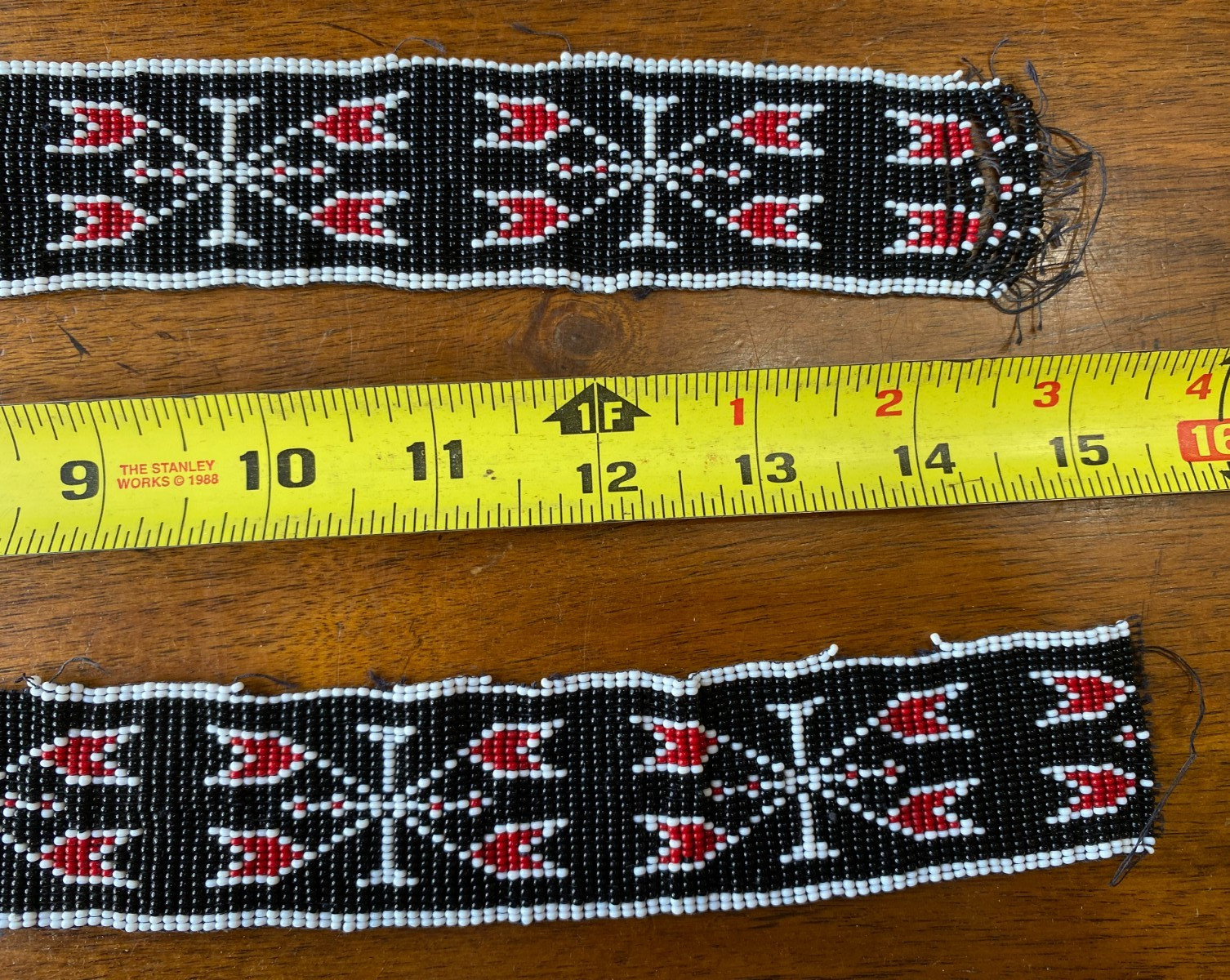 Vintage Hand Made Native American Beaded Sash Strips Lakota Sioux Ceremonial