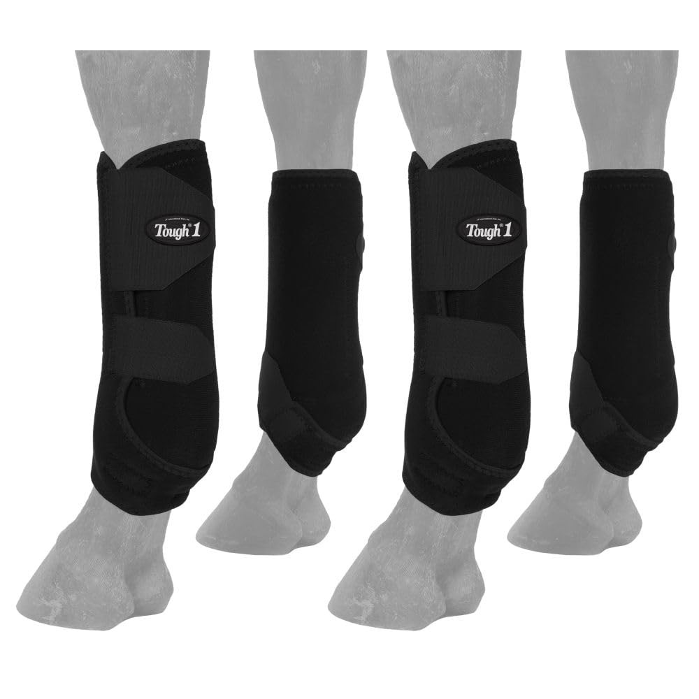 Tough 1 Extreme Vented Sport Boots Set, Black, Medium