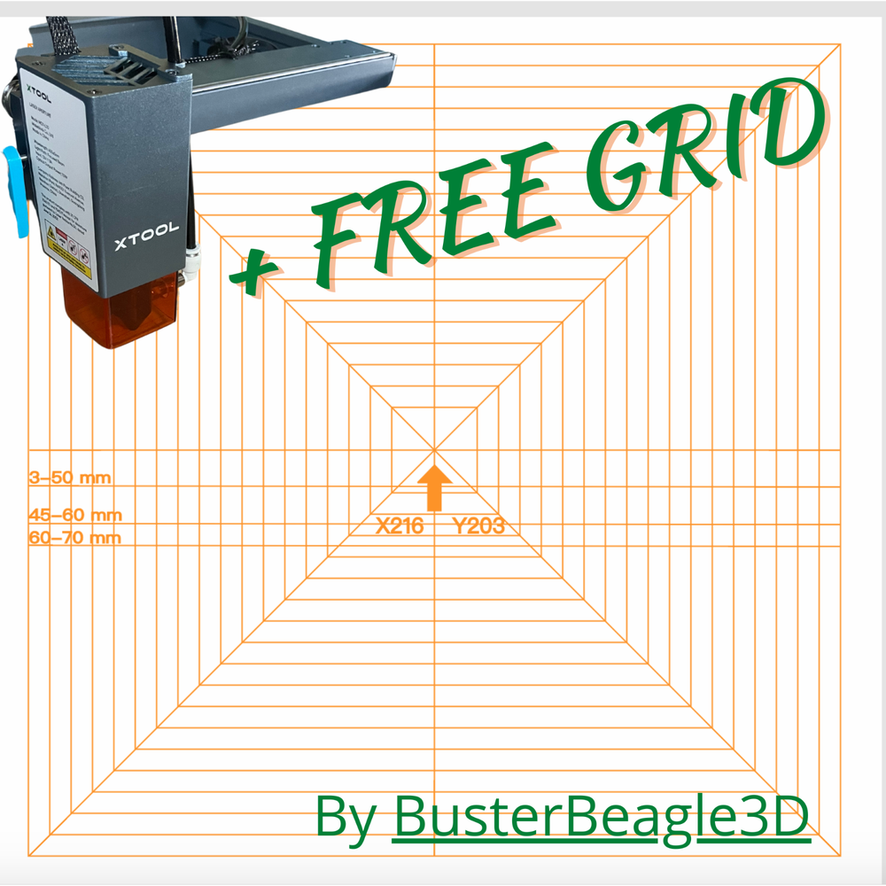 XTool D1 10w Home position Tool + FREE grid