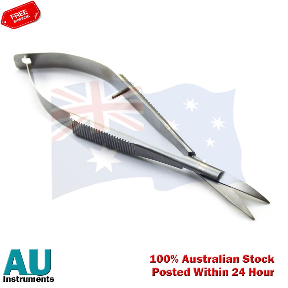 Noyes Microsurgical Curved Scissor Sharp Blades Ophthalmology Spring Precision