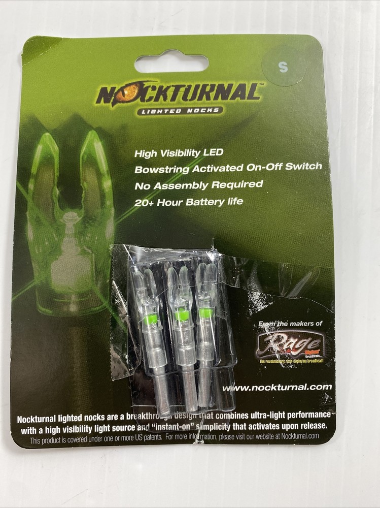 Mockturnal Lighted Nocks Green Size Small