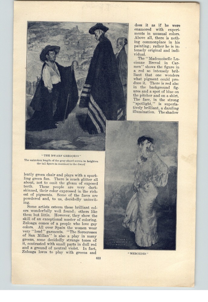 1909 Paper Ad 7 PG Article "Ignacio Zuloago: Spanish Painter" Pattison Photos
