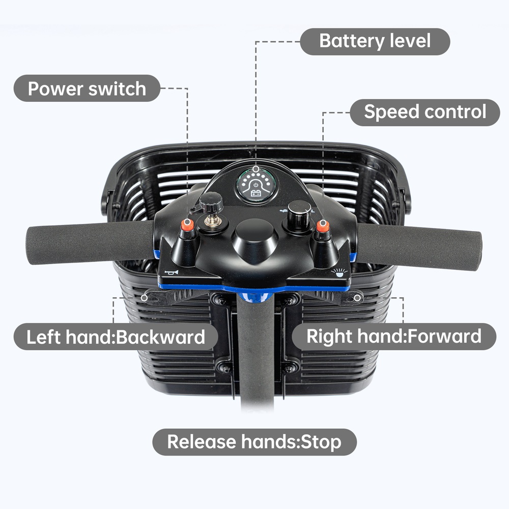 3 Wheels Mobility Scooter Electric Powered Mobile Folding Wheelchairs Device New