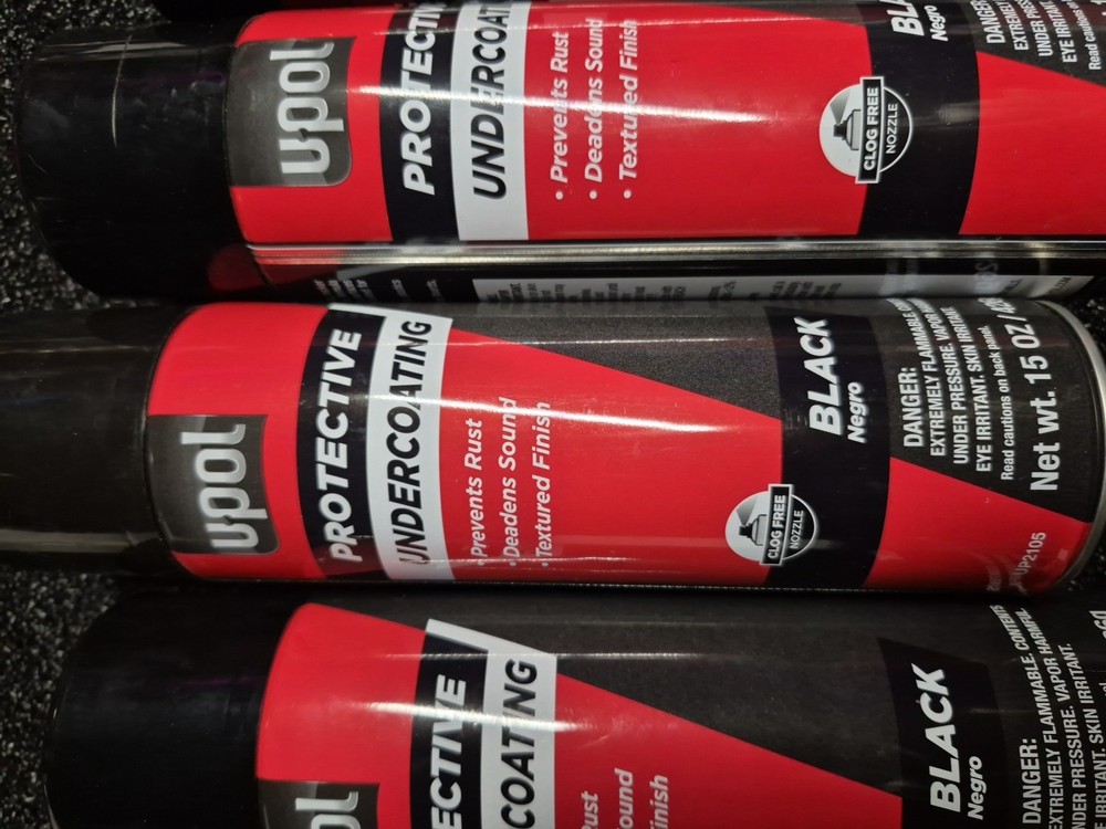3 Pack Upol Protective Rubberized Undercoating 15 Oz Black (SP28)