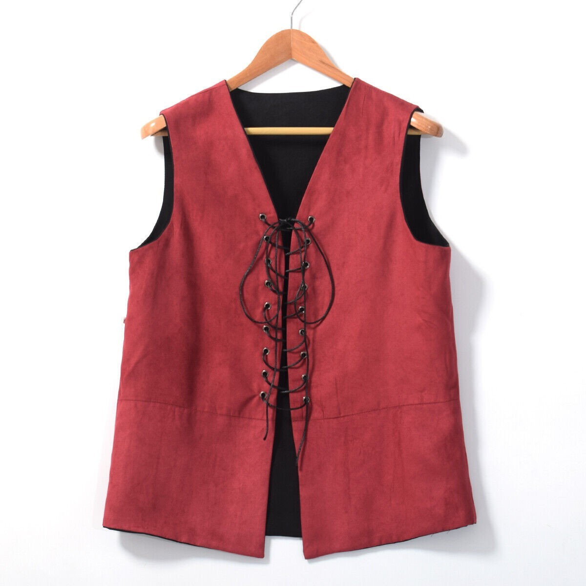 Mens Medieval Vest Pirate Waistcoat Renaissance Reversible Waistcoat Viking Vest