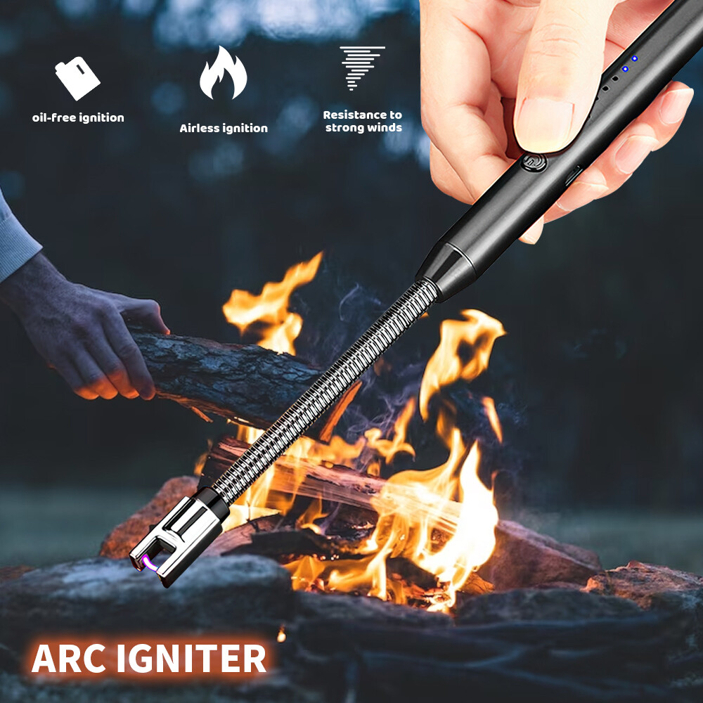 Electric Lighter Arc USB Rechargeable Candle BBQ Electronic Windproof Kitchen US