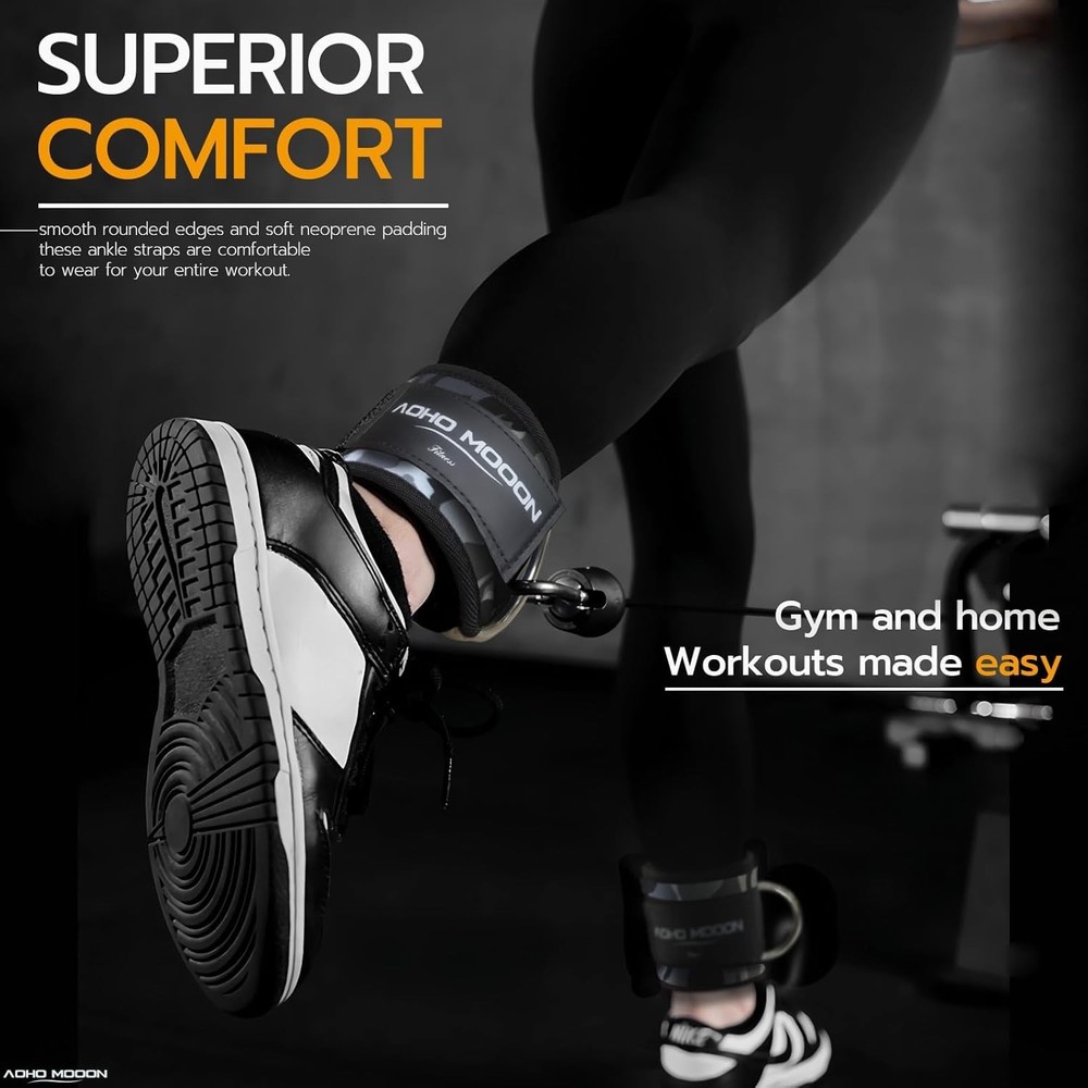 Multi-Functional Ankle Cuffs for Cable Machines - Kickback & Leg Exercises