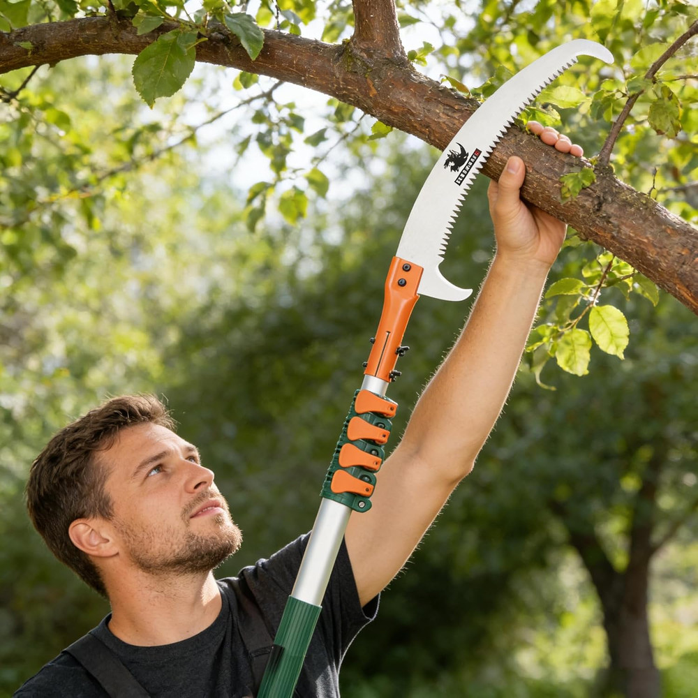 Tree Pruner Pole Saw Manual Extendable Long Tree Pruner Extendable，Pole Pruning