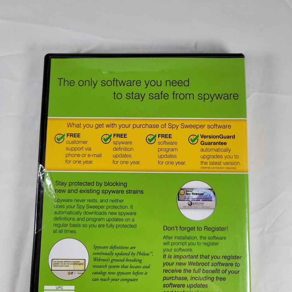 Webroot Spy Sweeper Windows Vista, XP 2003-2008 Software single PC Untested