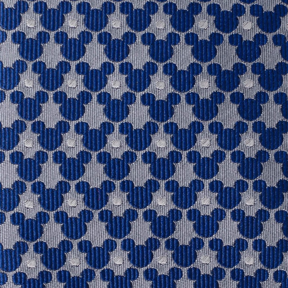 Disney Mickey Mouse Silhouette Pattern Dot Blue Tie