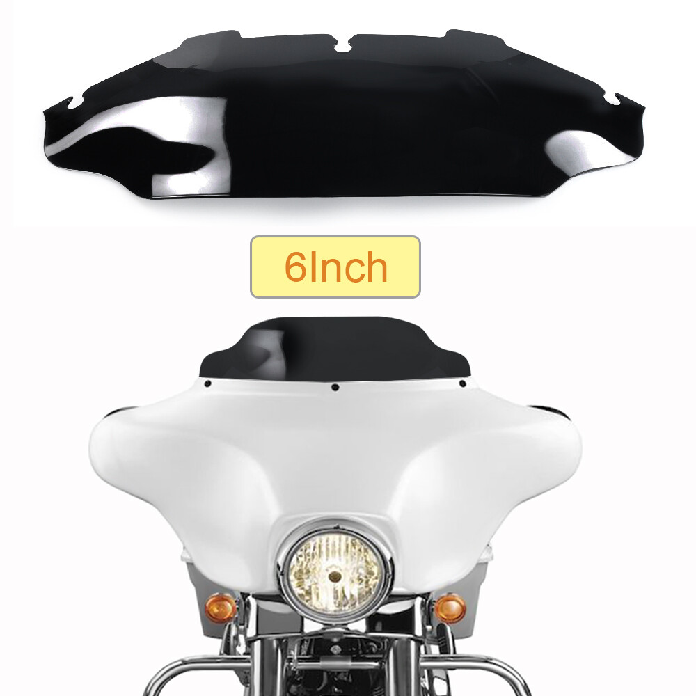6'' Windshield Black Windscreen for Harley Davidson Electra Street Glide 96-2013