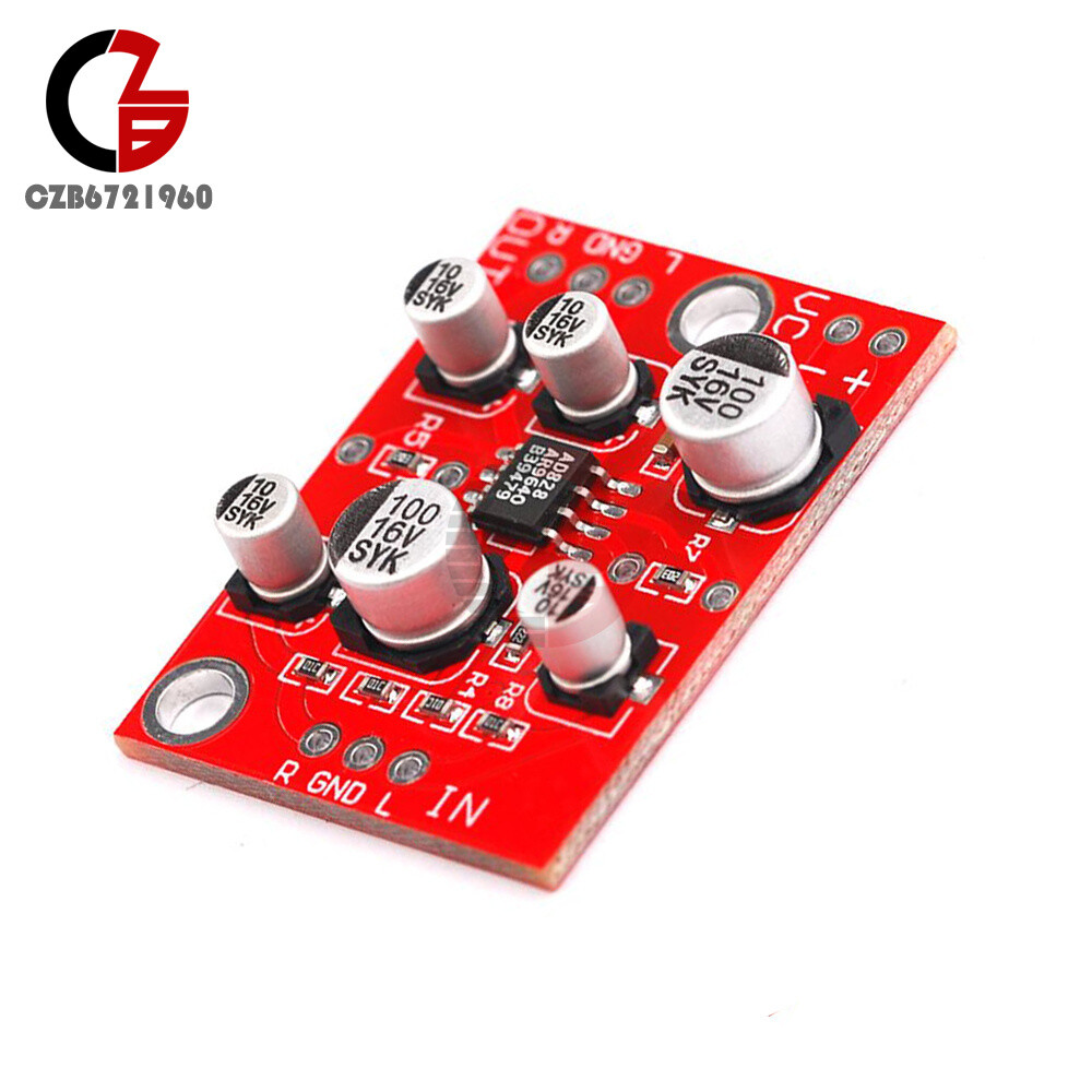 DC 5-15V AD828 Stereo Preamp Power Amplifier Board Preamplifier Module