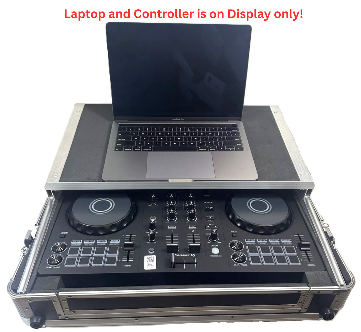 LASE Euro Style Case For Pioneer DDJ-FLX4 Controller with Glide for Laptop