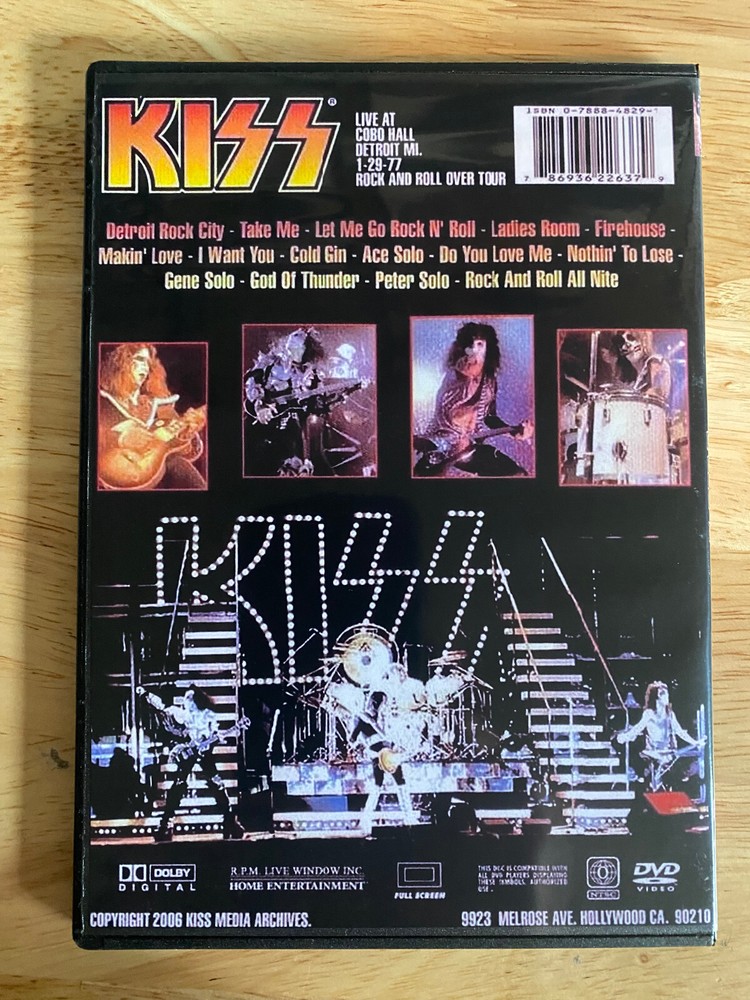 KISS - Roll Over at Cobohall 1977 DVD Live Ace Frehley Peter Criss Gene Simmons