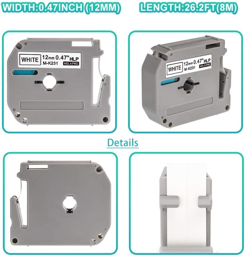 M-K231 M-K231s For Brother P Touch PT-M95,PT-90,PT-70,PT-65 Label Maker Refills