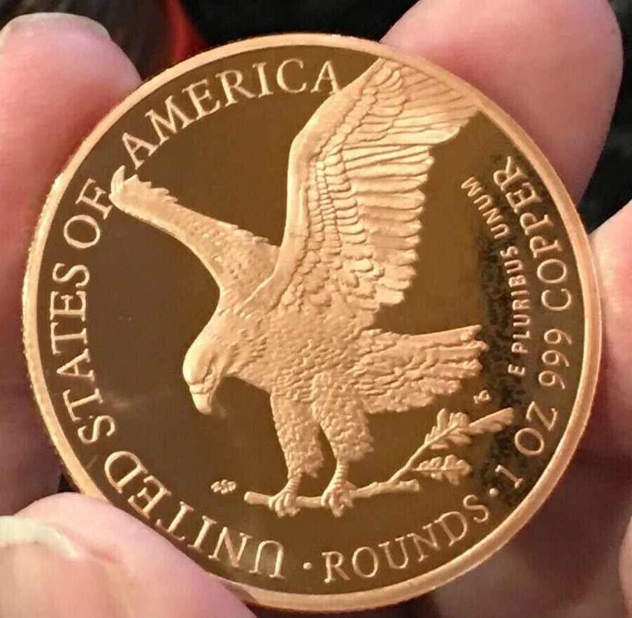 2021 AMERICAN SILVER EAGLE Type 2 COPPER Round 1 oz Coin Proof Design