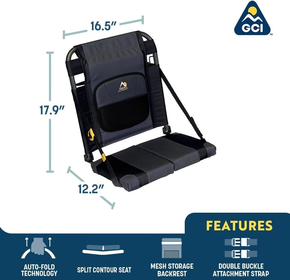 SitBacker Adjustable Canoe Seat with Back Support