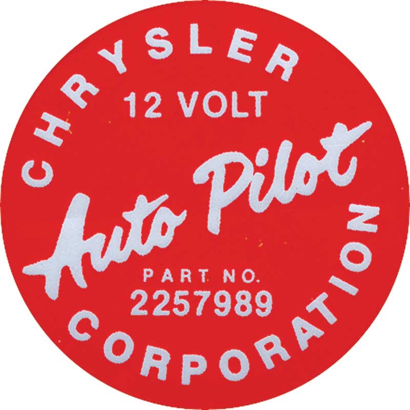 1960-64 Mopar Cruise Control Decal