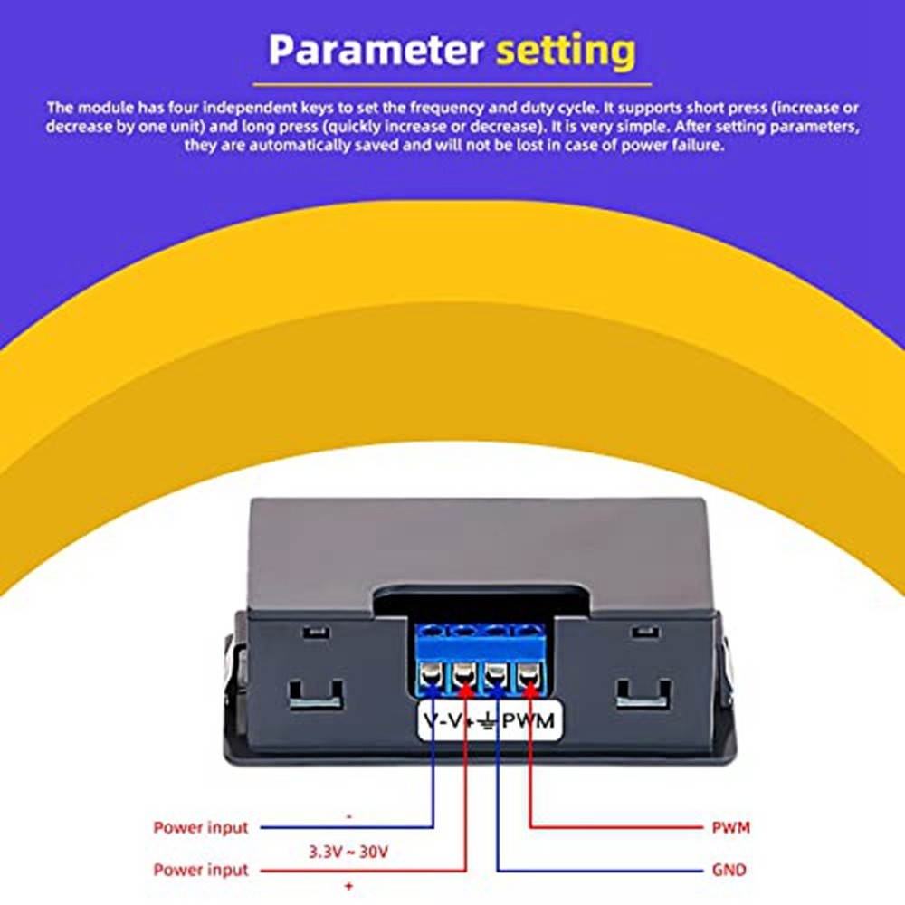 Adjustable Signal Generator, PWM Pulse Frequency Duty Cycle, Square Wave6968