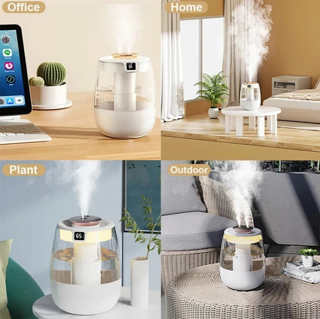 1.35L Humidifiers Ultrasonic Warm&Cool Mist LED Humidifier Top Fill For Bedroom
