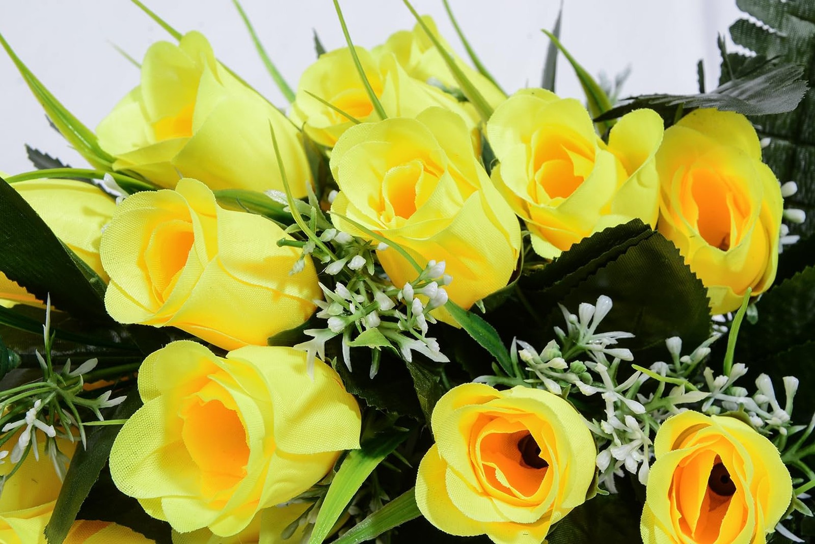 Artificial Cemetery Flowers for Grave, Artificial Rose Memorial Flowers with ...