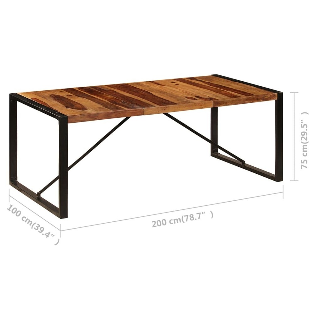 Dining Table Kitchen Table Dining Room Dinner Table Solid Acacia Wood vidaXL