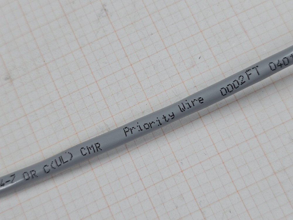 Priority Wire 18/4C Shielded Broadcast Sound/Security Cable Riser CMR Gray /50ft