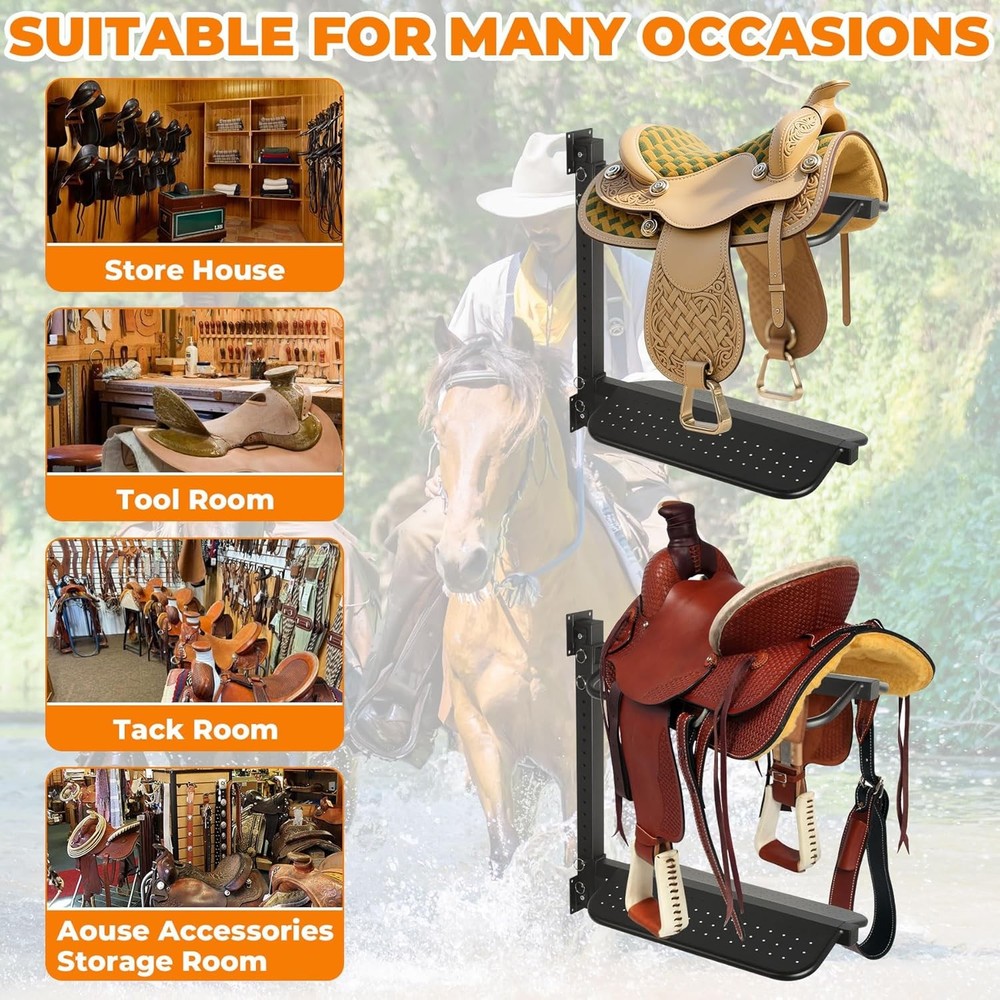 Split-Type Saddle Rack,4 Tier Heavy Duty Wall Mounted Saddle Rack,Saddle Stand D