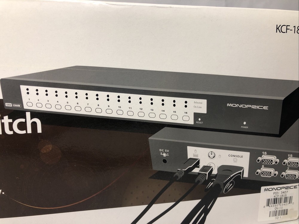 Monoprice KCF-181S 8-Port Combo KVM Switch