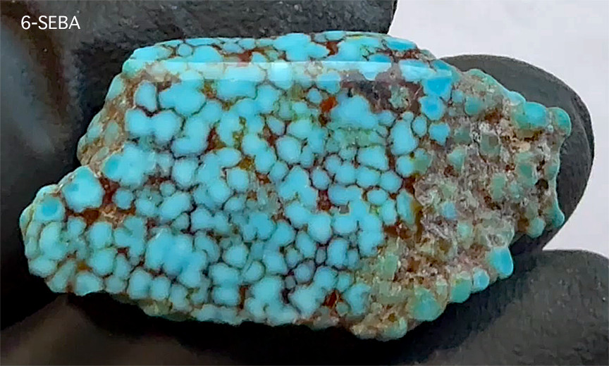 Kingman Turquoise Rough Cabochon - Ultra Grade Spiderweb 40ct - AZ Seller