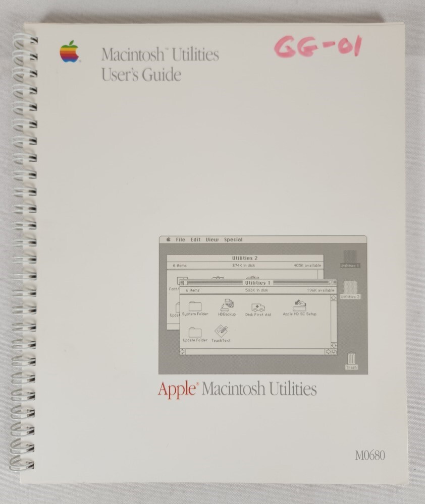Apple Computer Macintosh Utilities User's Guide 1987 Manual ~ Vintage Computing