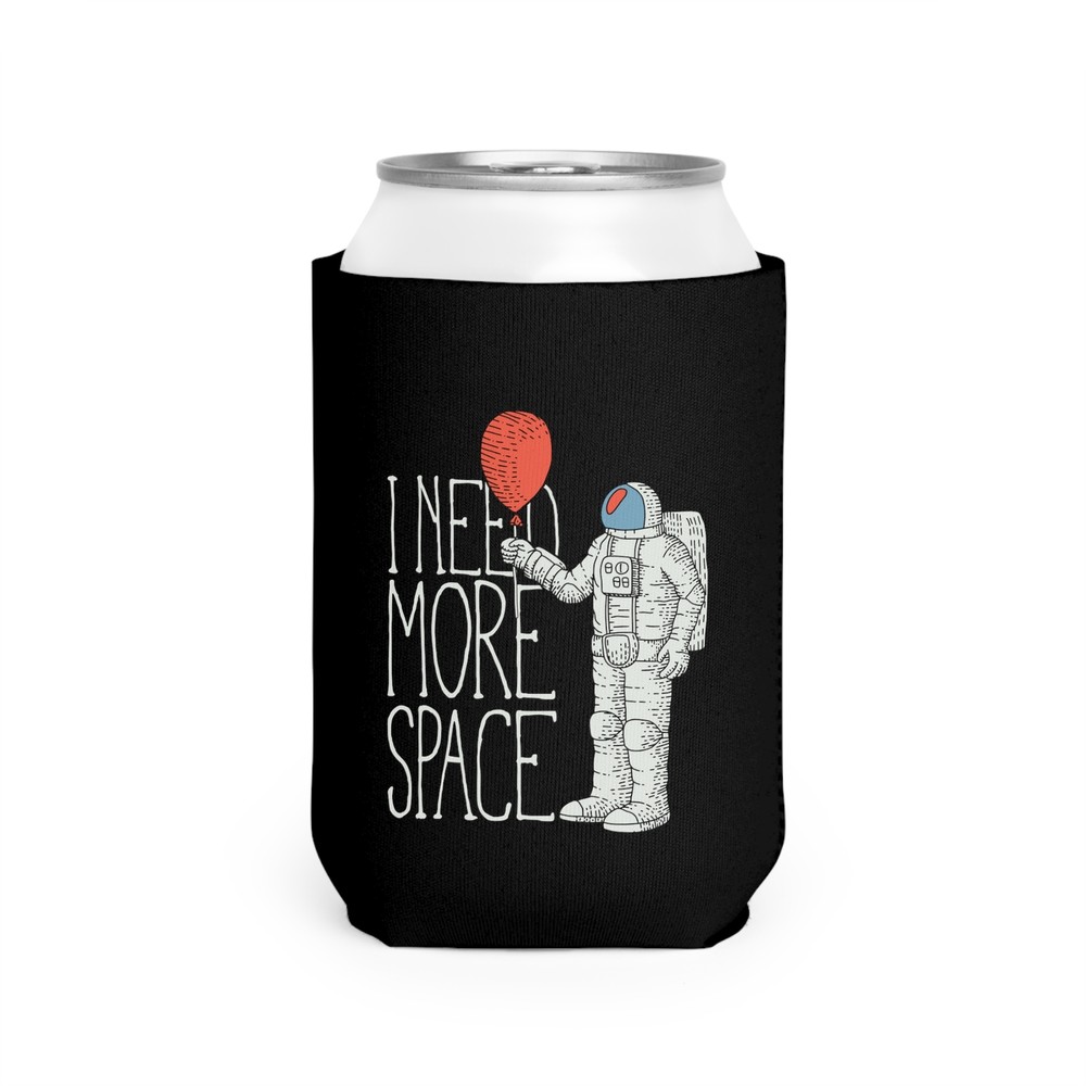 I Need More Space - Black Can Cooler Sleeve