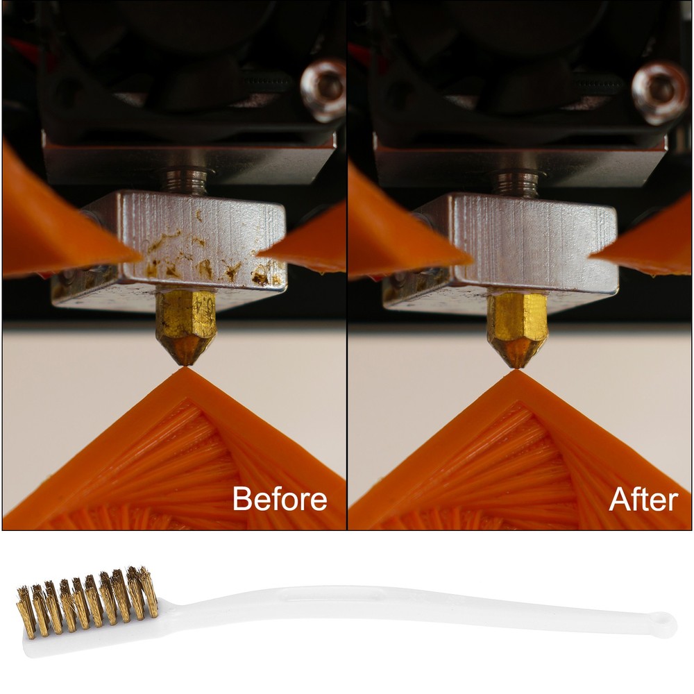 5PCS 3D Printer Nozzle Brush Brass Wire Toothbrush White