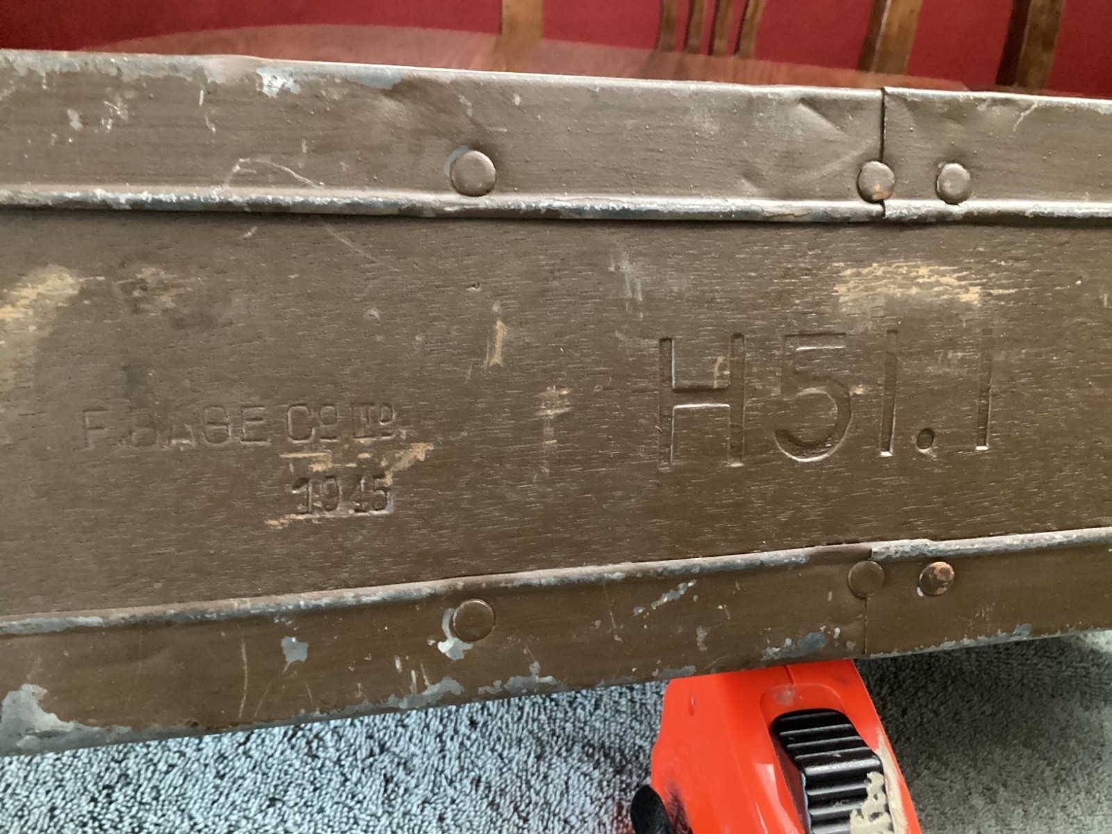 BRITISH 303 BALL MK 7 350 CARTRIDGE WOOD CRATE AMMO BOX MILITARY 1945