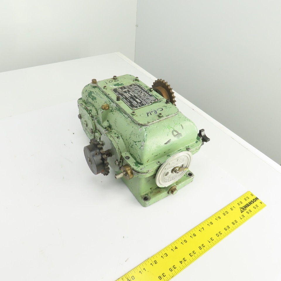 Wallwork Gears Size OA Mechanical Variator Chain Driven Gearbox Size OA 0.75 HP
