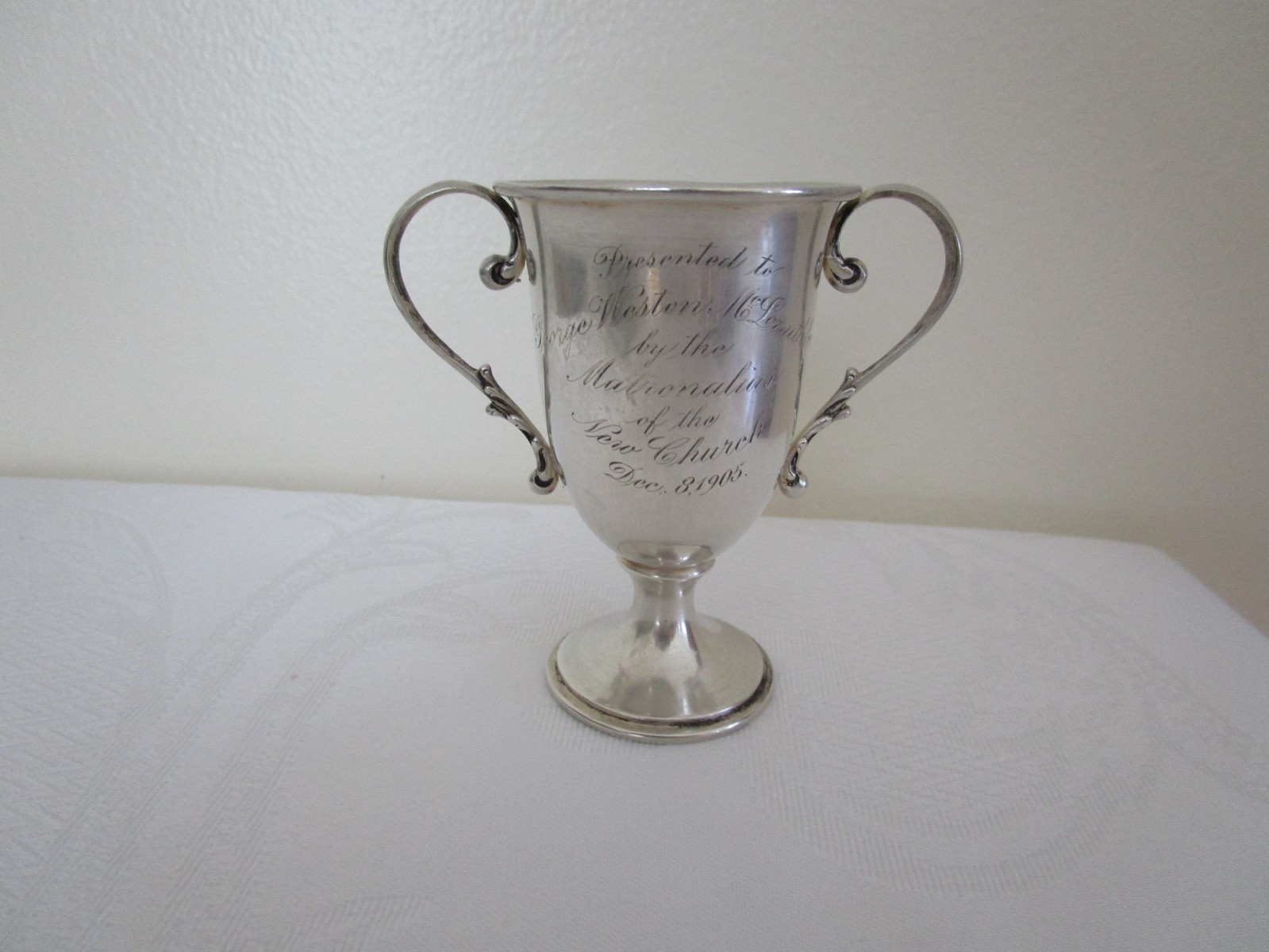 Antique Reed & Barton Sterling Silver Trophy Cup Small Urn 1905 VGC