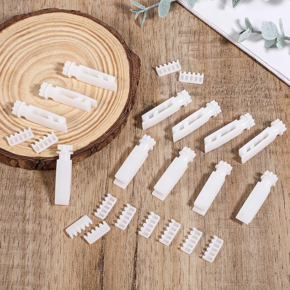 12 Sets Vertical Blinds Replacement Stem and Gear, White Vertical Blind Repai...