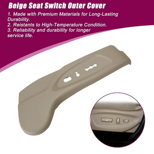Driver Side Seat Switch Outer Cover Beige Compatible with Kia Sorento 2011