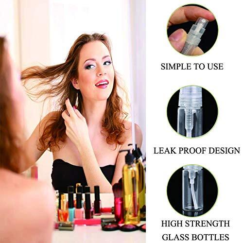 40Pcs Portable Refillable Glass Makeup Clear Empty Sprayer Bottles 10ml