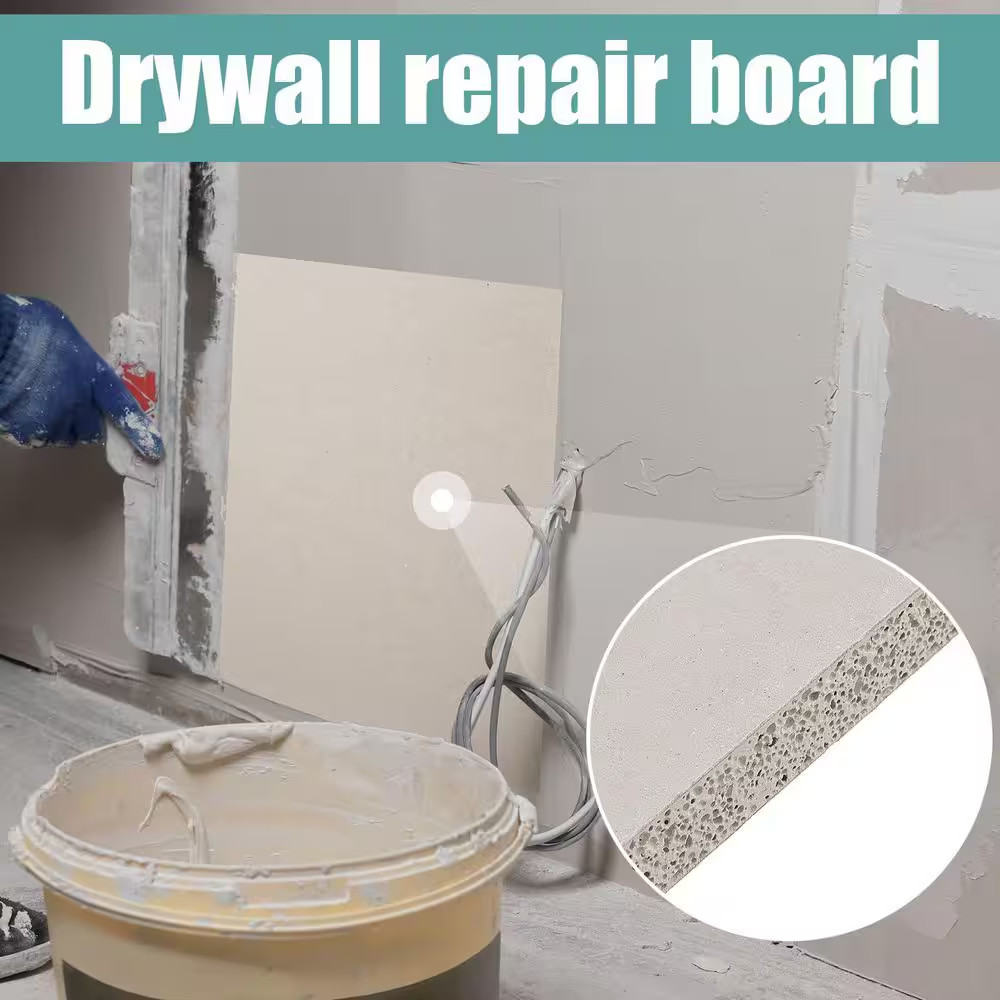 4-Piece 1/2 In. X 1 Ft. X 1 Ft. Drywall Patching Panel, Drywall Repair Panel for