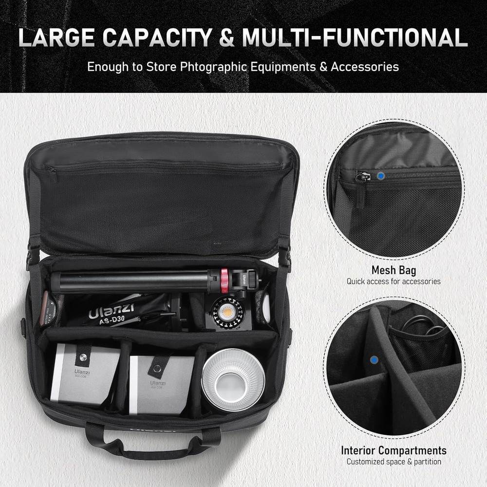 Durable Carrying Bag for Studio Lights & Softboxes with Shoulder Strap, 17.13